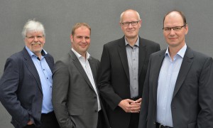 Alle Geschäftsführer der who Ingenieurgesellschaft mbH: Von links nach rechts: Detlef Thon (bis Juli 2016), Timo Hackbarth (seit August 2016), Andreas Banz, Henning Woock